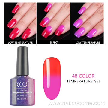 CCO Factory 24 Color 7.3 ml Thermal Changing Color Nail Polish For Nail Art Bulk